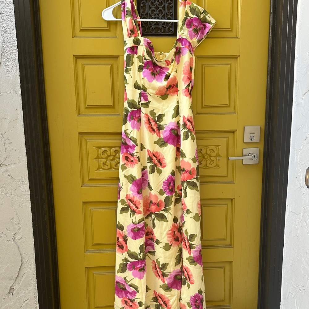 Abercrombie & Fitch Yellow Floral Maxi Dress